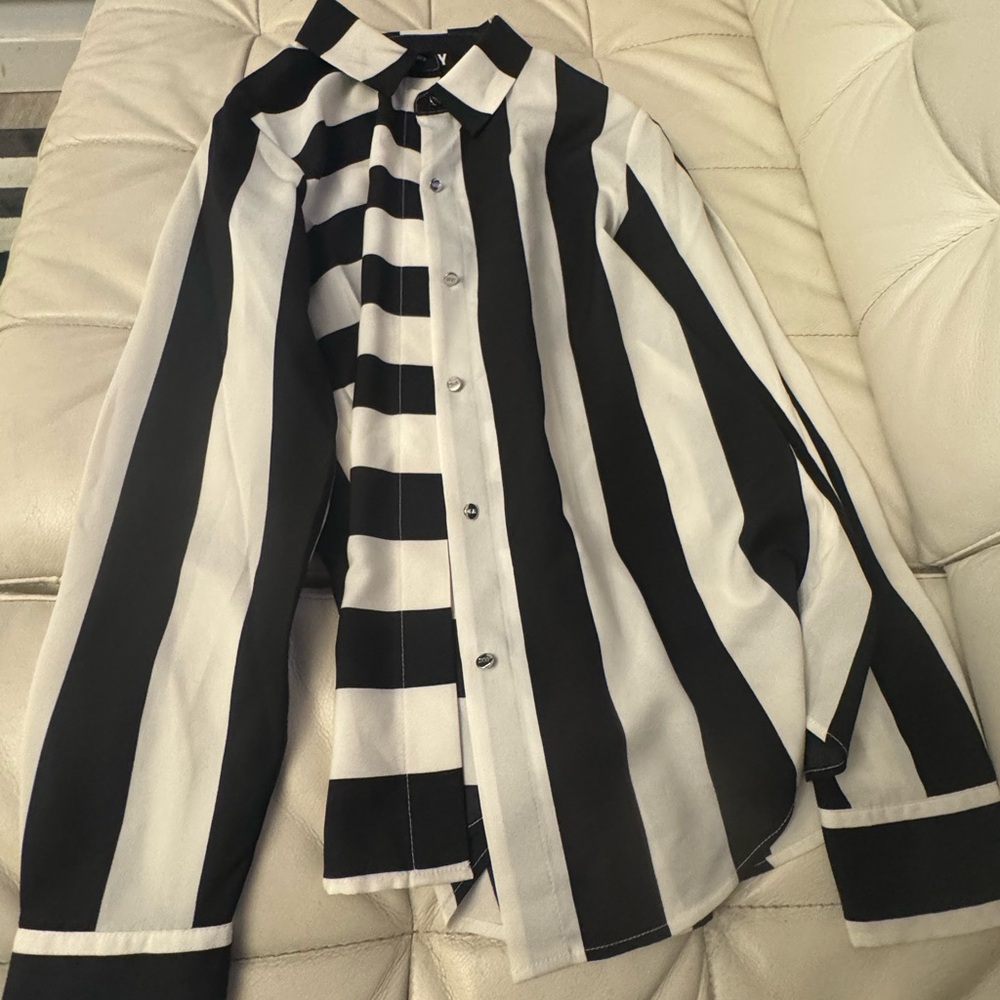 Black and White Striped Woman’s Shirt